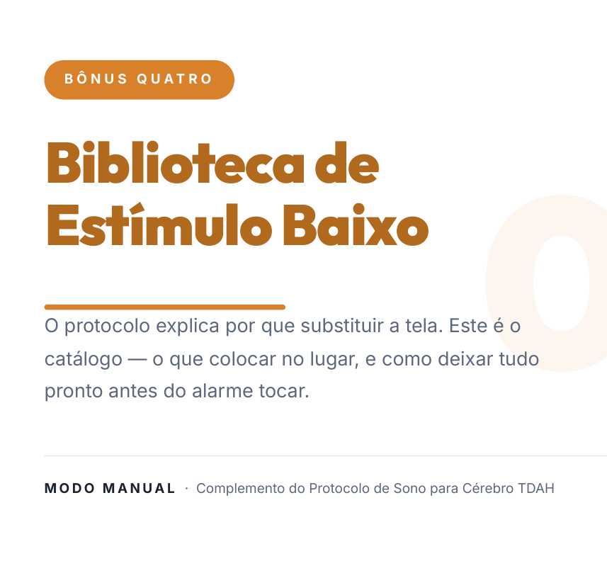 Capa da Biblioteca de Estímulo Baixo