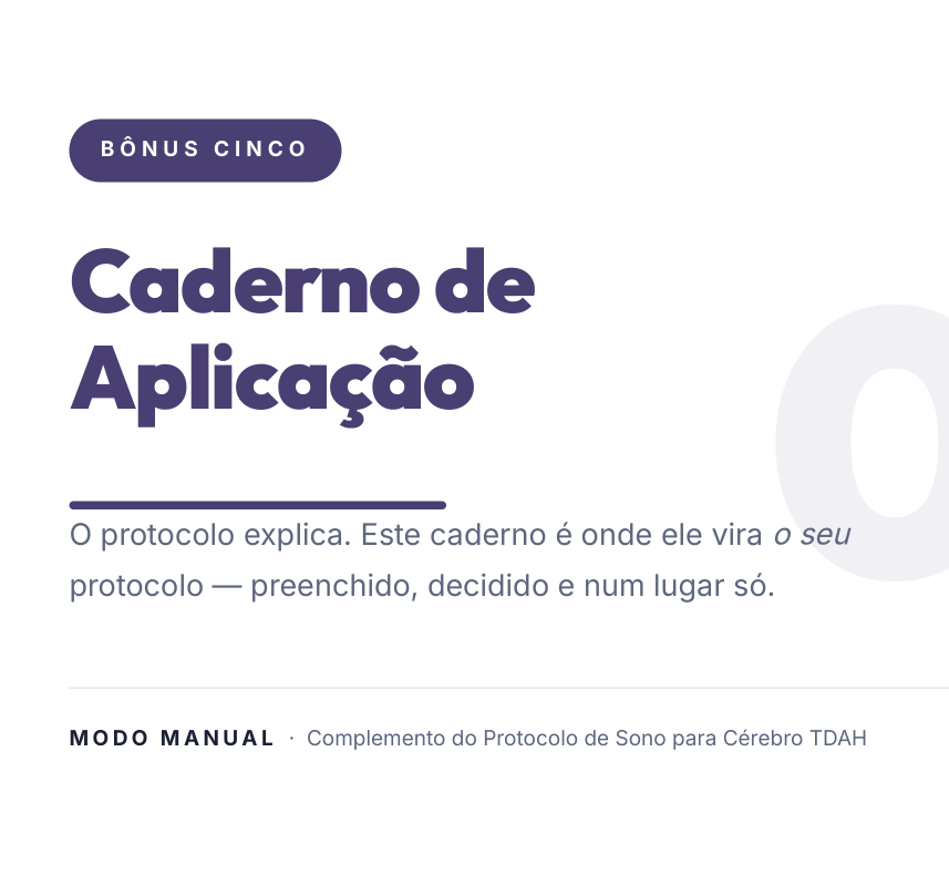 Capa do Caderno de Aplicação