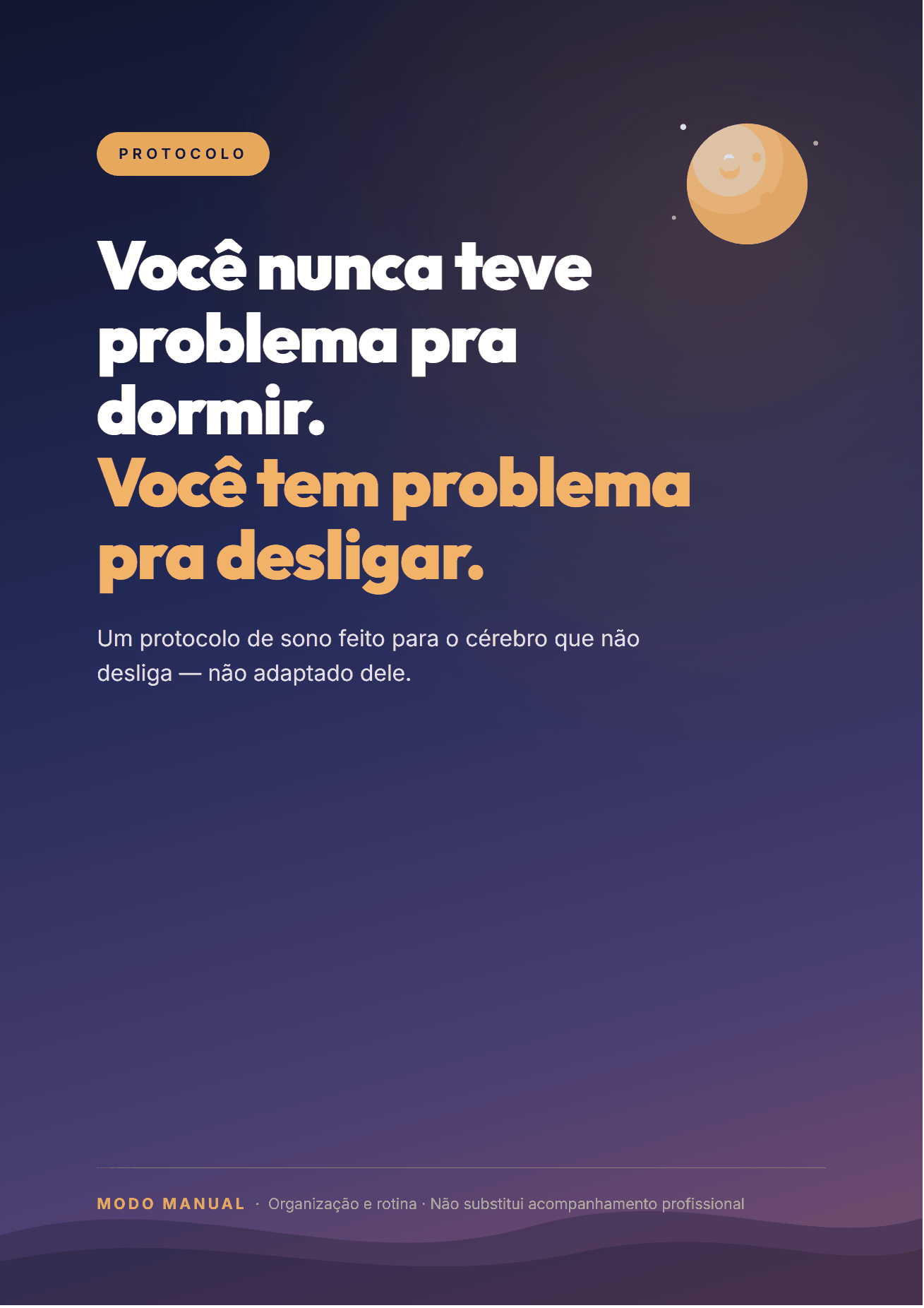 Capa do Protocolo de Sono — Modo Manual
